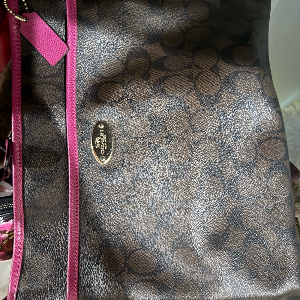 Coach Brown and Pink Women's Bag